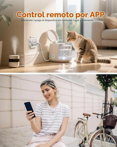 Vista 6 de TESSAN - Paquete de 2 enchufes inteligentes, toma de enchufe doble WiFi