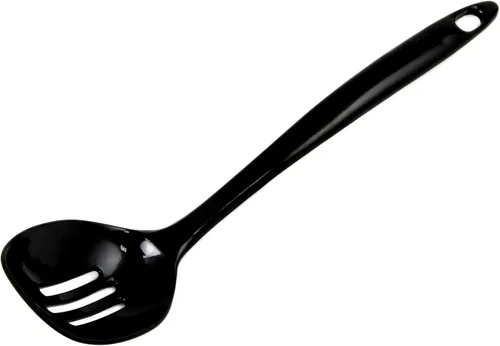 Vista 4 de Chef Craft Basic - Cuchara ranurada de melamina, 11.25 pulgadas, color negro (paquete de 2)