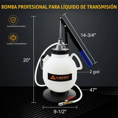 Vista 2 de Bomba de fluido de transmisión automática, kit de herramientas de recarga ATF, sistema de llenado de transferencia de aceite manual de 7.5 litros