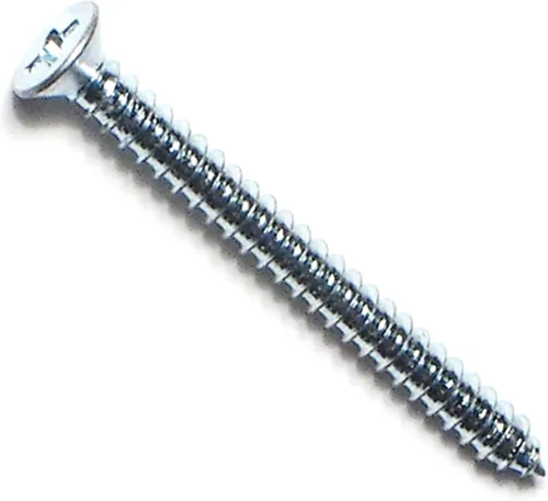 Vista 9 de Hard-to-Find Fastener 014973289638 Phillips Tornillos planos para chapa metálica, 4 x 1, Pieza-100