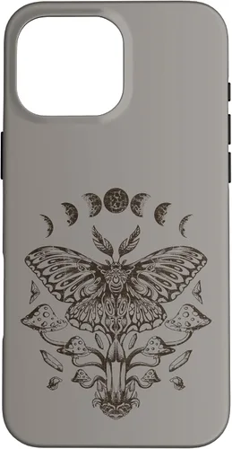 Vista 19 de Fairy Grunge Fairycore Aesthetic Goth Luna Moth Mushroom Case for iPhone 17