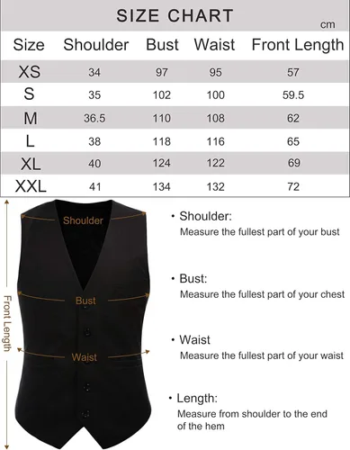 Vista 7 de BABEYOND Chaleco de traje formal para hombre, chaleco de negocios ajustado para traje de esmoquin