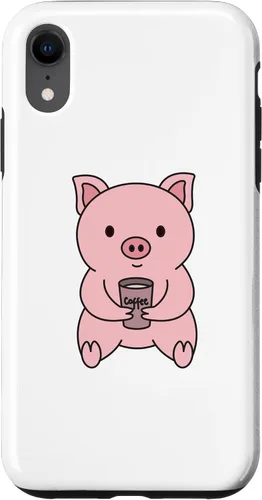 Vista 8 de Funda de trabajo de oficina para iPhone 15 Pig Coffee Monday