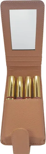 Vista 3 de Estuche de maquillaje para bolso Bolsa de cosméticos con ranuras para espejo y tarjetas - Se adapta a Lipsense Kylie y las marcas más populares