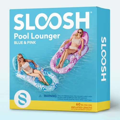 Vista 7 de SLOOSH Paquete de 2 flotadores inflables para piscina para adultos, flotador de piscina para sala de estar, balsa, flotadores, silla reclinable