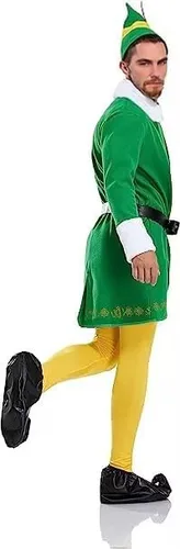 Vista 4 de Elf Costume Set Adult Christmas Cosplay Suit Xmas Outfits for Adults Couples