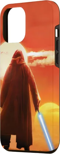 Vista 2 de Funda para iPhone 12 Pro Max Star Wars Obi-Wan Kenobi con sable de luz Twin Suns