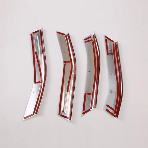 Vista 7 de YIWANG - Panel de decoración para puerta de coche (ABS cromado, 4 unidades) para Land Rover Range Rover Evoque 2019 2020, Sin llave de memoria