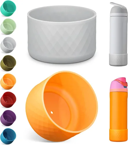 Vista 29 de Airboat 2 botas de silicona para botella de agua Owala de 24 onzas, funda protectora antideslizante para botellas de acero inoxidable, aptas