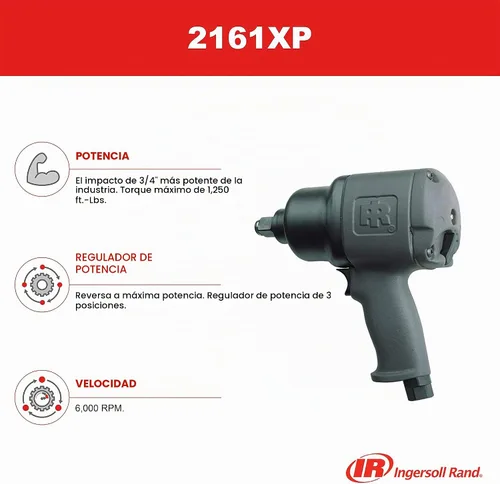 Vista 5 de Ingersoll Rand 2161XP Llave de impacto neumática de 3/4