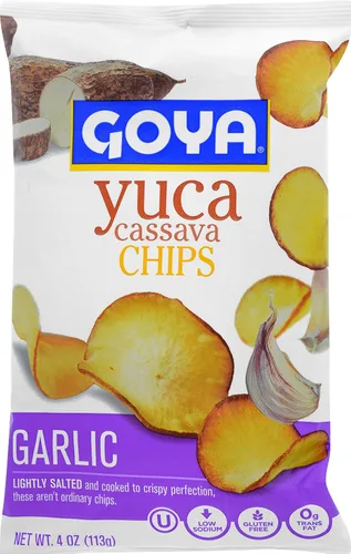 Vista 5 de Goya Chips de yuca de yuca de ajo, 4 onzas (paquete de 12)