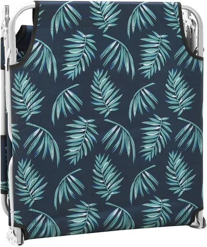 Vista 7 de Folding Sun Lounger for Outdoor Relaxation, Adjustable Backrest, Sturdy Steel Frame, Leaf Print Design, Tanning Chair for Outside Leaf