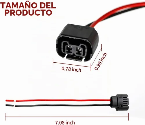 Vista 2 de Saihisday 5202 PS24W H16 Cable hembra Pigtail Dos Arnés de luz antiniebla Conector Enchufe (PS24W 5202 H16)