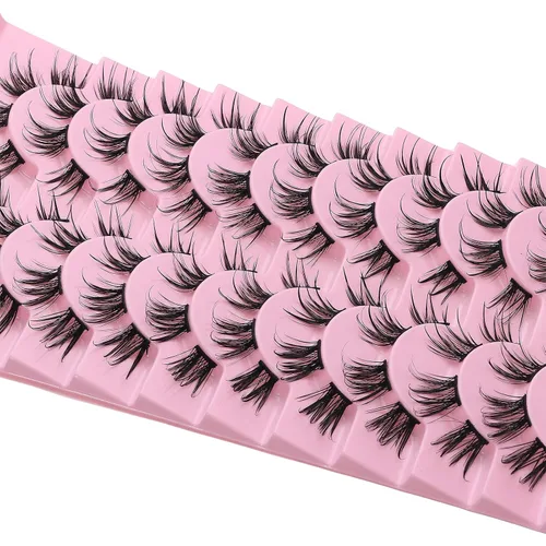 Vista 6 de Pestañas de manga en racimo, efecto de aspecto húmedo, pestañas húmedas de anime, extensiones de pestañas individuales, extensiones de pestañas