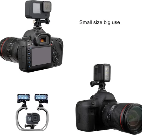 Vista 5 de GEPULY Paquete de 4 adaptadores de montaje de zapata fría, soporte de zapata fría con agujero de rosca de 1/4 pulgadas, para GoPro Hero 13 12 11 10