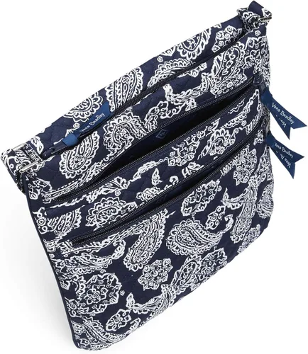 Vista 5 de Vera Bradley Cotton Collegiate Triple Zip Hipster Crossbody Purse (Multiple Teams Available)