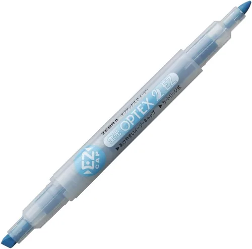 Vista 2 de Zebra Optex 2 B-WKT11-BL - Resaltador, EZ, azul, 10 piezas