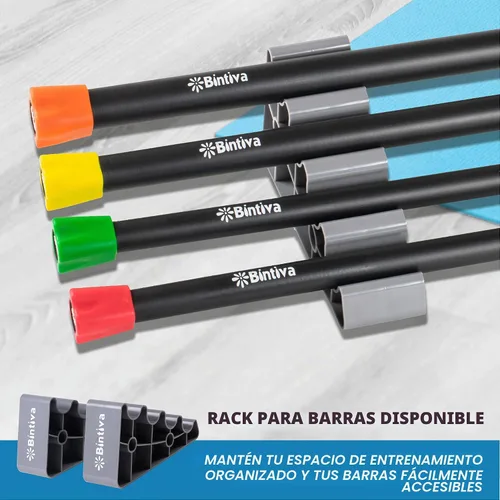 Vista 4 de Weighted Bar Set - Bars for Exercise - Workout Bar - Exercise & Weight Bar