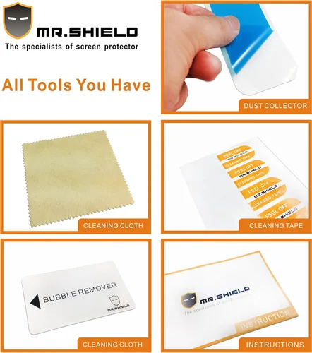 Vista 3 de Mr.Shield [Paquete de 3] Protector de pantalla para consola de juegos portátil Anbernic RG280M, protector de pantalla transparente de primera