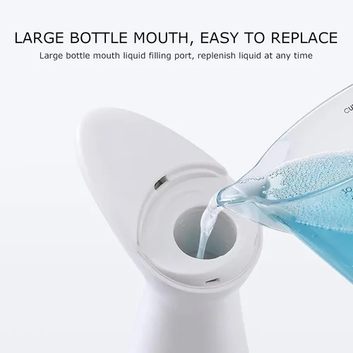 Vista 7 de OUKENS Dispensador automático de jabón, 6.8 fl oz, sensor sin contacto, dispensador de jabón de manos con infrarrojos para baño y fregadero