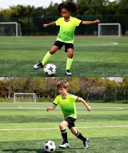 Vista 6 de Camiseta de fútbol para niños, camiseta y pantalones cortos de entrenamiento para equipo deportivo