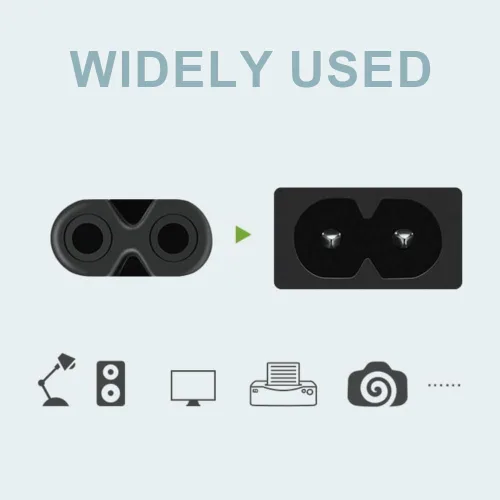 Vista 3 de Cable de alimentación de CA UL de 6 pies compatible con Frigidaire EFMIS129 6-Can Retro Mini Nevera