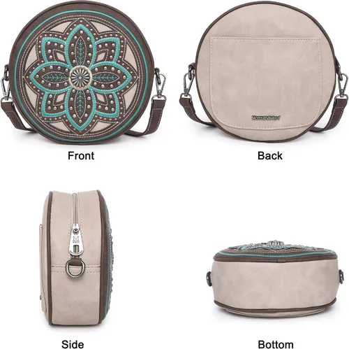Vista 5 de Montana West Bolso cruzado oculto de cuero vegano para mujer