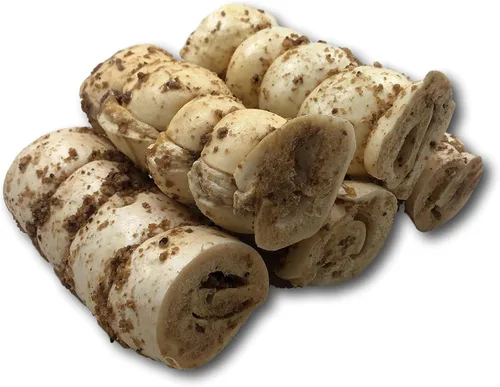 Vista 7 de Top Dog Chews Rollos de mejillas de ternera de búfalo de 6 pulgadas con chispas de polvo Bully, paquete de 5, huesos de perro de larga duración