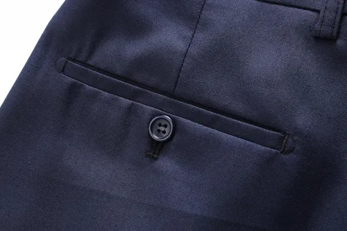 Vista 6 de MOGU Traje ajustado de 2 piezas para hombre, para baile de graduación, negocios, boda, baile (chaqueta de traje + pantalones)