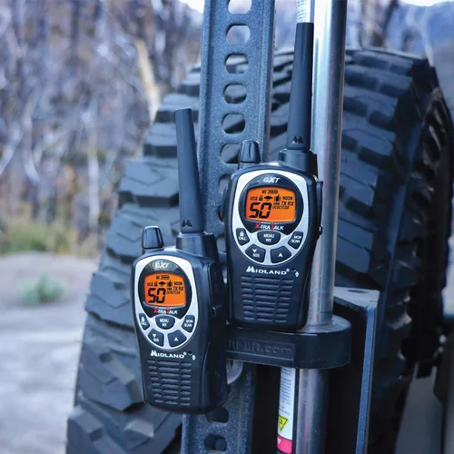 Vista 6 de Midland GXT1000VP4 Radio bidireccional GMRS de 50 canales – Walkie Talkie de hasta 36 millas – Negro/Plata (paquete de 4)