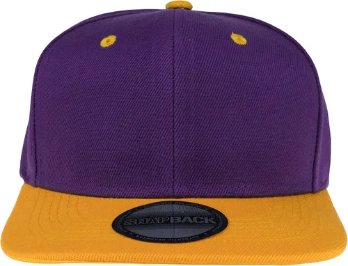 Vista 29 de Gorras Snapback Gelante para Hombres - Gorra de Béisbol con Visera Plana Ajustable - Liso en Blanco Ajustable Negro