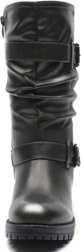 Vista 5 de GLOBALWIN - Botas de caña media para mujer, botas de motociclista para mujer, botas de equitación para mujer 21yy08 Gris desgastado metálico