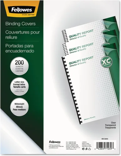 Vista 3 de Portadas Fellowes de PVC de alta transparencia para encuadernado, Transparente