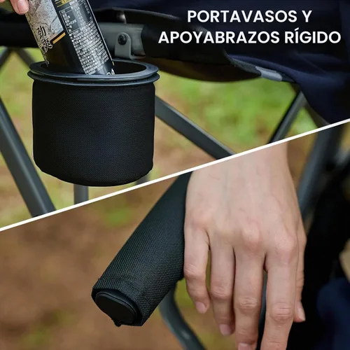 Vista 6 de EVER ADVANCED Textilene - Silla plegable de malla alta de 31 pulgadas, silla de directores portátil, silla de campamento de altura de barra