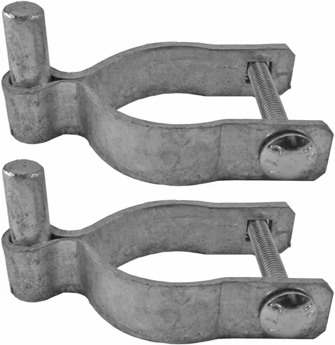 Vista 17 de Bisagra negra de poste de 1-7/8 pulgadas, uso para poste/tubería de 1-7/8 pulgadas de diámetro exterior, bisagra de puerta de enlace de cadena