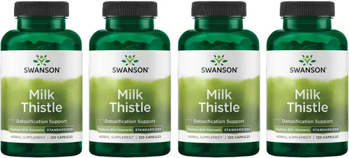 Vista 8 de Swanson Cardo mariano (estandarizado) - Suplemento de apoyo hepático a base de hierbas con 80% de silimarina - Fórmula natural que ayuda a mantener