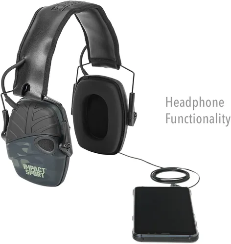 Vista 7 de Howard Leight by Honeywell Impact Sport Sound Amplification Electronic Shooting Earmuff, MultiCam Black (R-02527)
