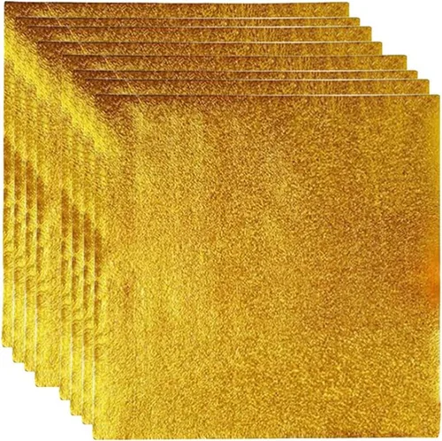 Vista 8 de 500pcs Golden Chocolate Candy Foil Candy Wrappers Papel de aluminio para papel de embalaje de papel de embalaje de papel de aluminio