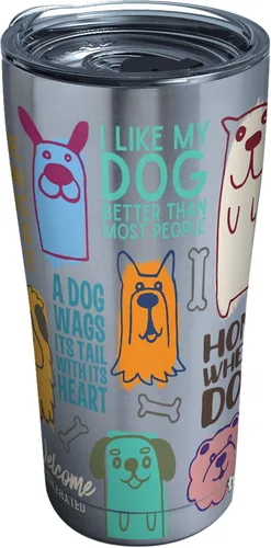 Vista 12 de Tervis Vaso térmico de doble pared con aislamiento de Dog Sayings hecho en Estados Unidos mantiene las bebidas frías y calientes, 16 onzas, clásico