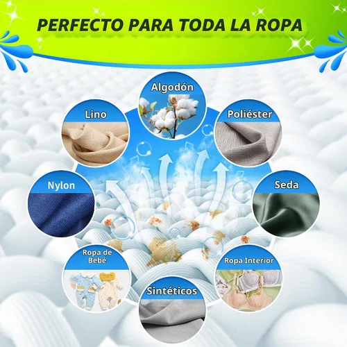 Vista 7 de Sábanas de detergente para ropa – Fresh Linen 120 Cargas de detergente para ropa sucia a granel, detergente de viaje a granel, ecológicas e
