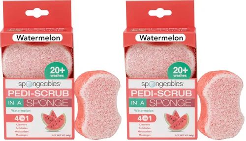 Vista 11 de Spongeables Pedi Scrub Foot Exfoliating 20+ Wash Sponge