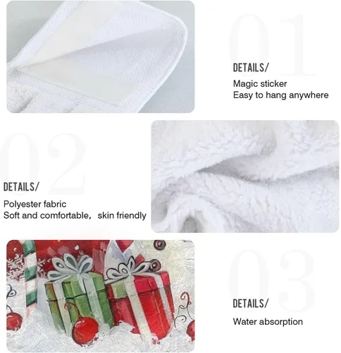 Vista 5 de Boccsty Toallas de baño con diseño de muñeco de nieve de Navidad, 2 piezas, toallas de baño de mano de invierno, toallas de cocina, toallas de té