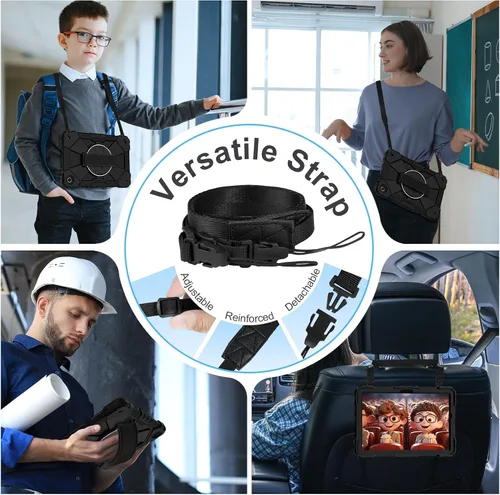 Vista 7 de Nitupai Funda para Samsung Galaxy Tab A11 Plus/A11+ 2025 de 11 pulgadas, Galaxy Tab A9+ 2023, funda resistente para tableta Samsung A11+ con soporte