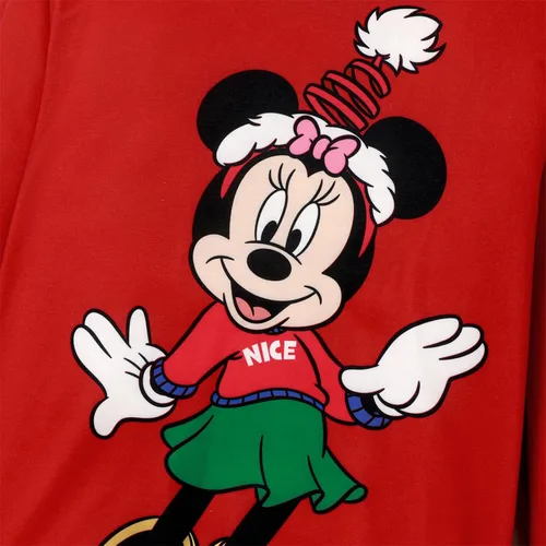 Vista 7 de Disney Sudaderas navideñas a juego para la familia, para niños y niñas, divertidas sudaderas navideñas de Minnie Mickey para la nieve