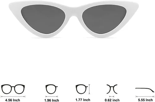 Vista 3 de OZPYKAE Gafas de sol para mujer, estilo vintage, montura de plástico, estilo retro, estilo de ojo de gato