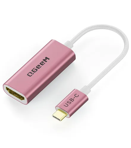 Vista 13 de QGeeM - Adaptador USB C a HDMI, cable adaptador 4K USB tipo C a HDMI [compatible con Thunderbolt 3/4], adaptador HDMI para portátil MacBook Pro/Air