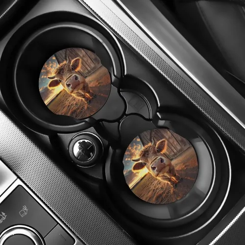 Vista 19 de AFPANQZ 250 Years Print Car Coasters for Cup Holders Absorbent Car Accessories 2.8" Car Cup Holder for Women 2 Pack