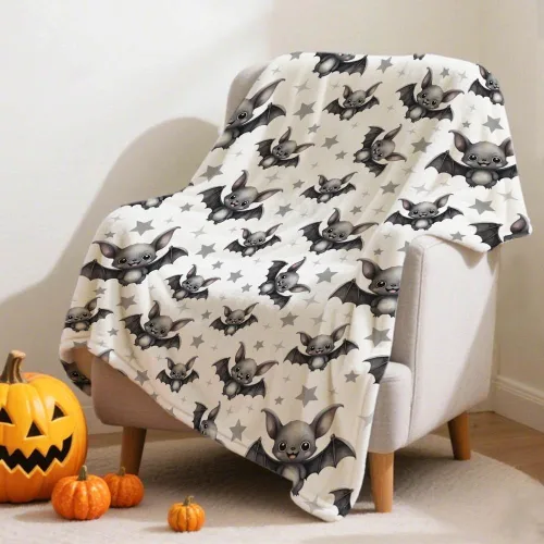 Vista 53 de Manta de Halloween para bebé, diseño de calabaza, fantasma, telaraña, súper suave, manta acogedora para recién nacido, manta de recepción para bebé