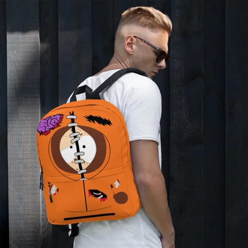 Vista 6 de South Park Dead Kenny Premium Mochila - Naranja, Naranja, Computadora portátil