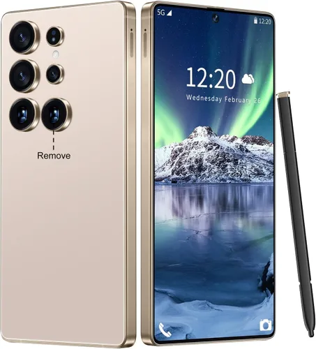 Vista 13 de Huness - Teléfono celular I25 Ultra desbloqueado, bolígrafo integrado, teléfono desbloqueado de 16+1 TB, batería Android 14 de 7000 mAh, pantalla HD